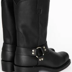 Brothers & Sons Men's Harness Boots - Square Toe Black -Brothers + Sons shop 2000042389 001 BK