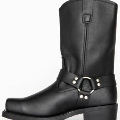 Brothers & Sons Men's Harness Boots - Square Toe Black -Brothers + Sons shop 2000042389 001 LT