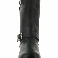 Brothers & Sons Men's Engineer Motorcycle Boots - Round Toe Black -Brothers + Sons shop 2000078014 001 FT