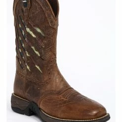 Brothers & Sons Men's Xero Gravity Patriotic Western Boots - Square Toe Brown