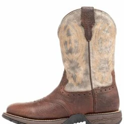 Brothers & Sons Men's Tyche Performance Western Boots - Broad Square Toe Brown -Brothers + Sons shop 2000294829 200 P3
