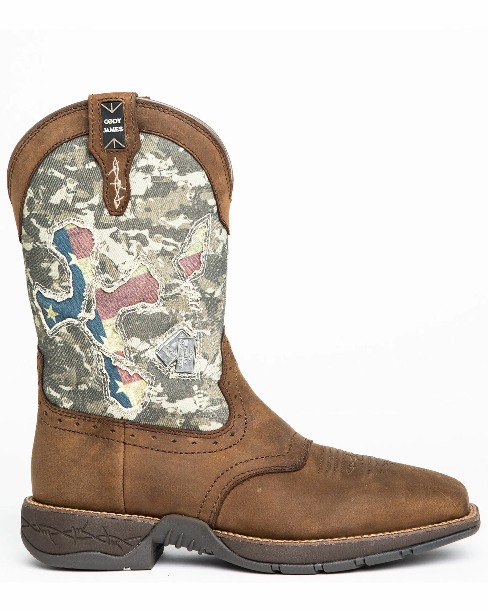 Brothers & Sons Men's Tychee Camo Flag Underlay Western Boots - Broad Square Toe Camouflage 4 Brothers & Sons Men's Tychee Camo Flag Underlay Western Boots - Broad Square Toe Camouflage - Image 2