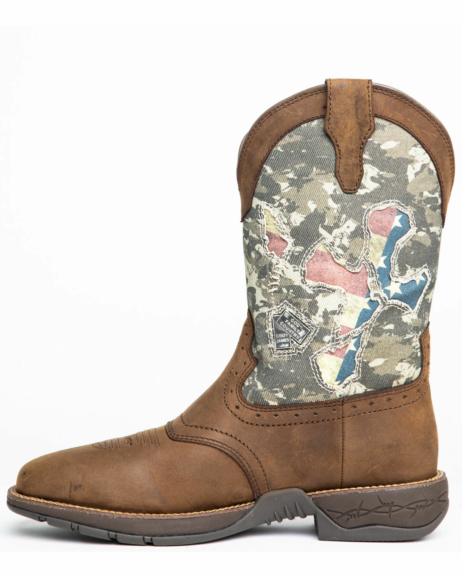 Brothers & Sons Men's Tychee Camo Flag Underlay Western Boots - Broad Square Toe Camouflage 5 Brothers & Sons Men's Tychee Camo Flag Underlay Western Boots - Broad Square Toe Camouflage - Image 3