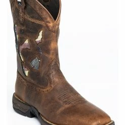 Brothers & Sons Men's Star Exports With Flag Western Boots - Broad Square Toe