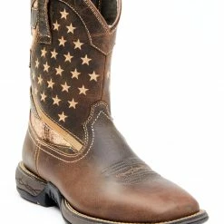 Brothers & Sons Men's Lite Star Western Boots - Broad Square Toe Brown