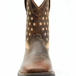 Brothers & Sons Men's Lite Star Western Boots - Broad Square Toe Brown -Brothers + Sons shop 2000338686 200 P3