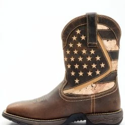 Brothers & Sons Men's Lite Star Western Boots - Broad Square Toe Brown -Brothers + Sons shop 2000338686 200 P4