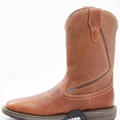 Brothers & Sons Men's Lite Western Boots - Broad Square Toe Brown -Brothers + Sons shop 2000338729 200 P3