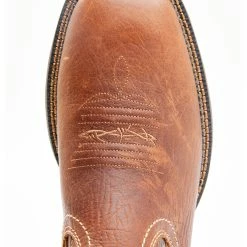 Brothers & Sons Men's Lite Western Boots - Broad Square Toe Brown -Brothers + Sons shop 2000338729 200 P6