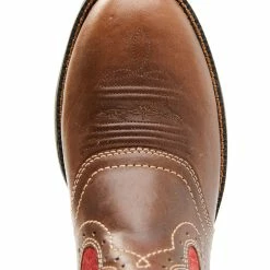Brothers & Sons Men's Tonal Stitching Western Boots - Round Toe Red -Brothers + Sons shop 2000338731 600 P6