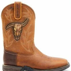 Brothers & Sons Men's Skull Western Boots - Broad Square Toe Tan -Brothers + Sons shop 2000343036 280 P2
