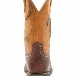 Brothers & Sons Men's Skull Western Boots - Broad Square Toe Tan -Brothers + Sons shop 2000343036 280 P5