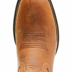 Brothers & Sons Men's Skull Western Boots - Broad Square Toe Tan -Brothers + Sons shop 2000343036 280 P6