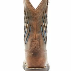 Brothers & Sons Men's Texas Flag Lite Western Boots - Broad Square Toe Brown -Brothers + Sons shop 2000349012 200 P5