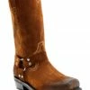 Brothers & Sons Men's Roughout Moto Boots - Square Toe Brown -Brothers + Sons shop 2000354437 200 P1