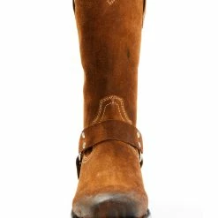Brothers & Sons Men's Roughout Moto Boots - Square Toe Brown -Brothers + Sons shop 2000354437 200 P4
