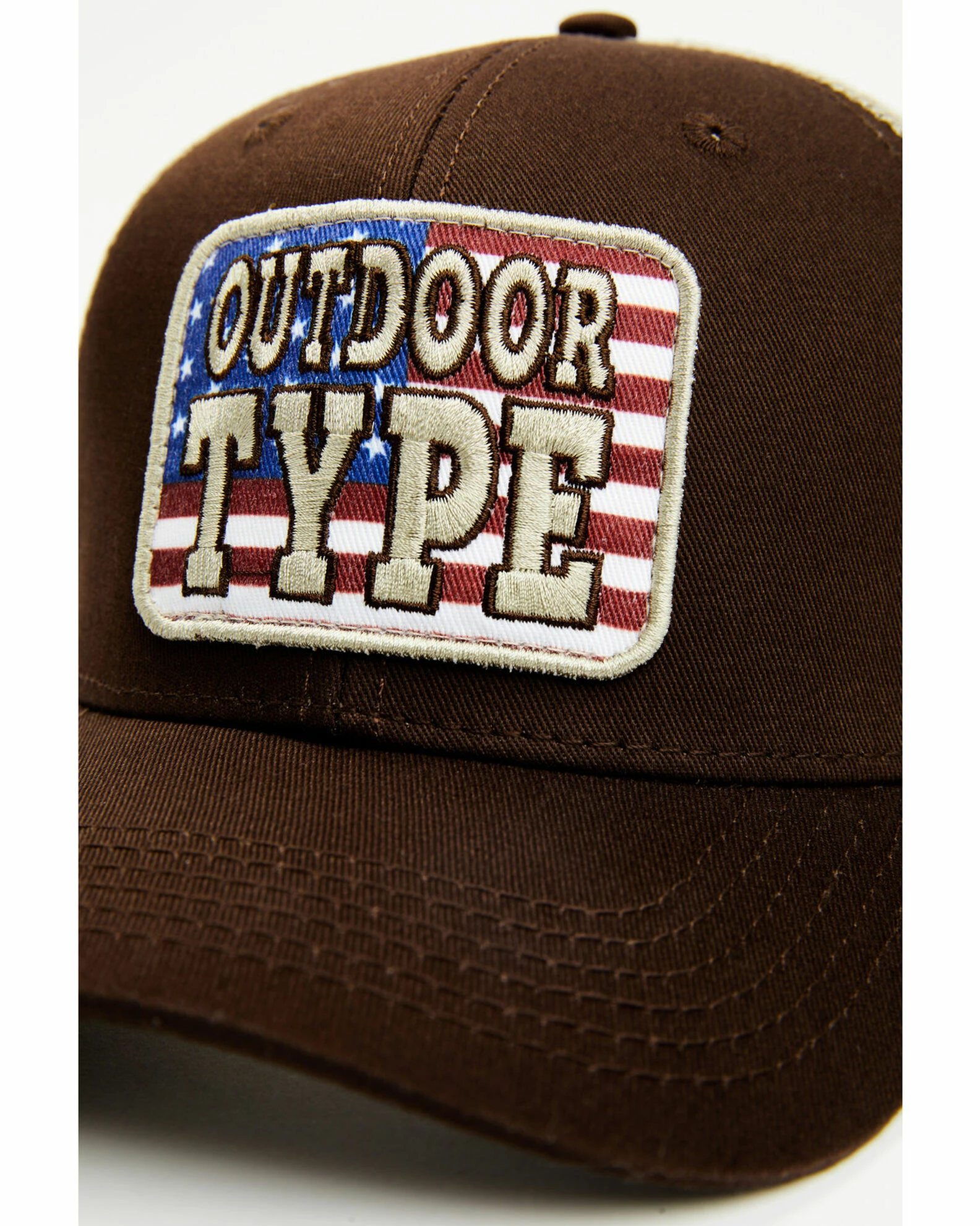 Brothers & Sons Men's Outdoors Type American Flag Patch Mesh-Back Ball Cap 4 Brothers & Sons Men's Outdoors Type American Flag Patch Mesh-Back Ball Cap - Image 2