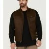 Brothers & Sons Men's Solid Baby Twill CC Zip-Front Vest  Brown -Brothers + Sons shop 2000358812 200 P1
