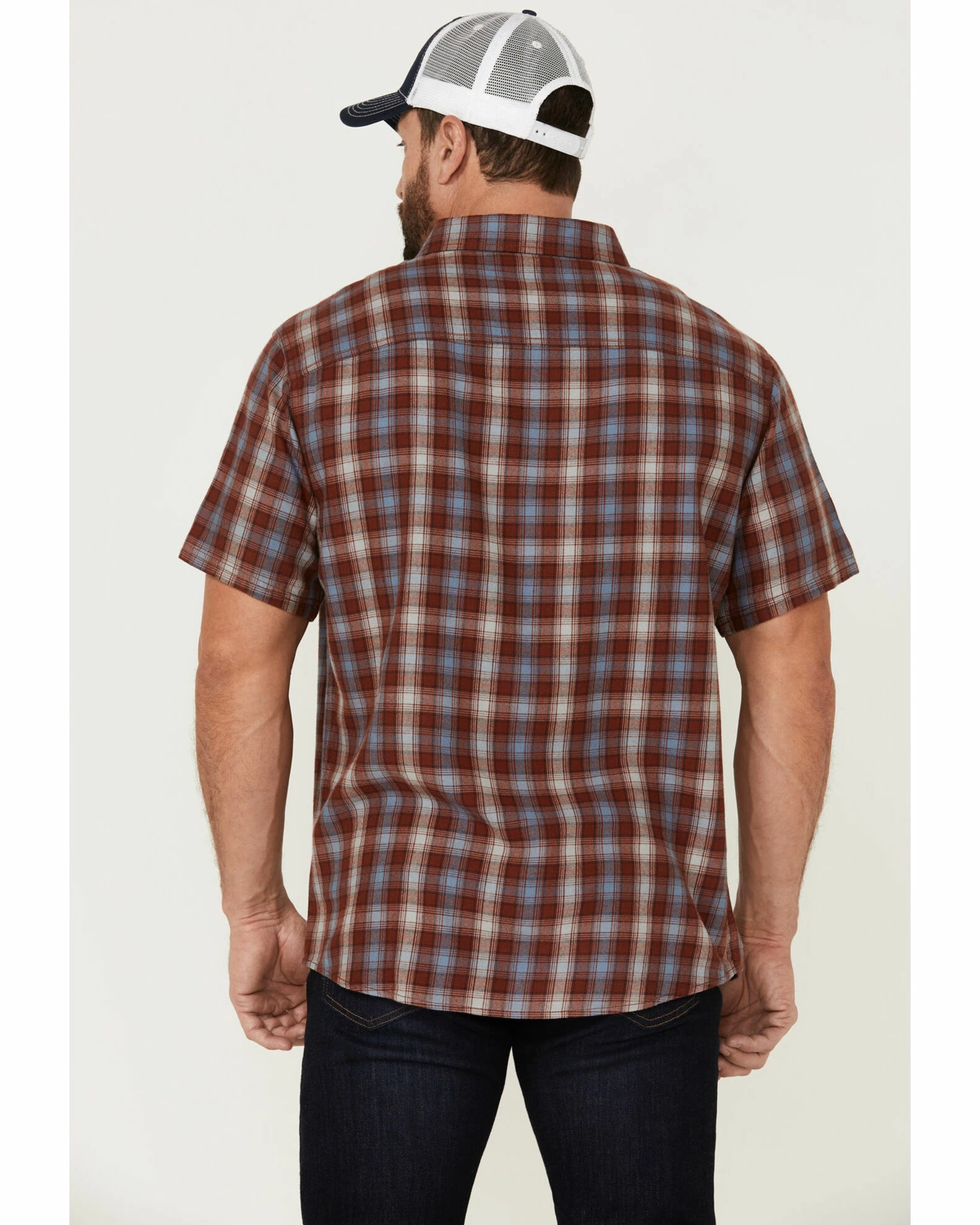 Brothers & Sons Men's Plaid Casual Woven Short Sleeve Button-Down Western Shirt Olive 6 Brothers & Sons Men's Plaid Casual Woven Short Sleeve Button-Down Western Shirt Olive - Image 4