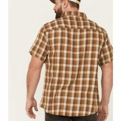 Brothers & Sons Men's Khaki Plaid Short Sleeve Button-Down Western Shirt 9 Brothers & Sons Men's Khaki Plaid Short Sleeve Button-Down Western Shirt -Brothers + Sons shop 2000359190 250 P4