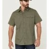 Brothers & Sons Men's Sage Plaid Performance Short Sleeve Button-Down Western Shirt 2 Brothers & Sons Men's Sage Plaid Performance Short Sleeve Button-Down Western Shirt -Brothers + Sons shop 2000359194 343 P1
