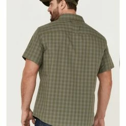 Brothers & Sons Men's Sage Plaid Performance Short Sleeve Button-Down Western Shirt 10 Brothers & Sons Men's Sage Plaid Performance Short Sleeve Button-Down Western Shirt -Brothers + Sons shop 2000359194 343 P4