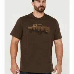 Brothers & Sons Men's Pickup Truck Reflection Graphic T-Shirt  Brown