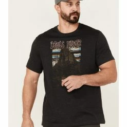 Brothers & Sons Men's Devils Tower National Monument Graphic Short Sleeve T-Shirt Black 11 Brothers & Sons Men's Devils Tower National Monument Graphic Short Sleeve T-Shirt Black -Brothers + Sons shop 2000359287 001 P1 1