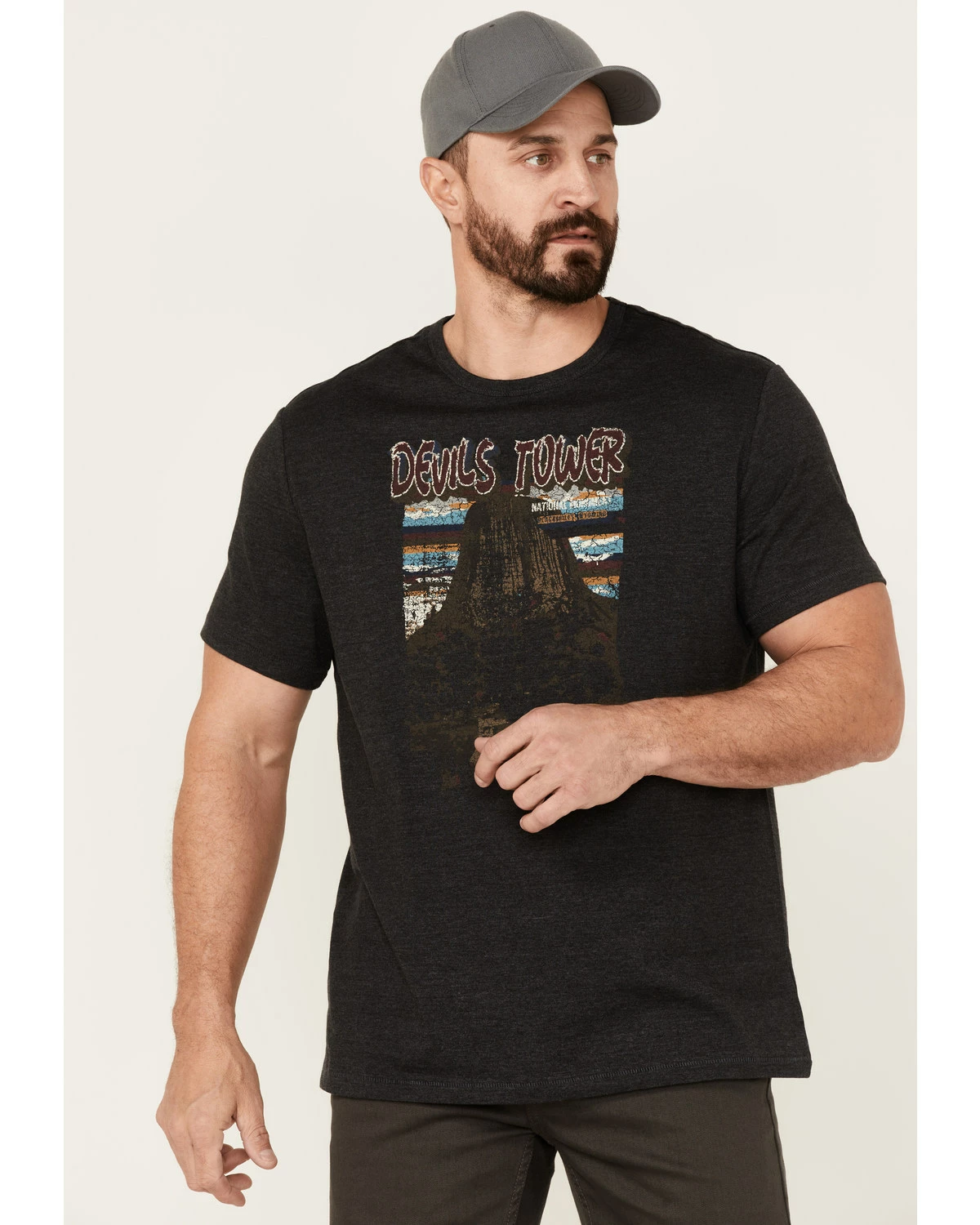 Brothers & Sons Men's Devils Tower National Monument Graphic Short Sleeve T-Shirt Black 7 Brothers & Sons Men's Devils Tower National Monument Graphic Short Sleeve T-Shirt Black - Image 5