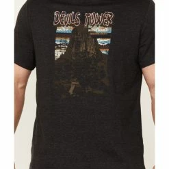 Brothers & Sons Men's Devils Tower National Monument Graphic Short Sleeve T-Shirt Black 9 Brothers & Sons Men's Devils Tower National Monument Graphic Short Sleeve T-Shirt Black -Brothers + Sons shop 2000359287 001 P3