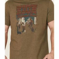 Brothers & Sons Men's Olive Zion National Park Graphic Short Sleeve T-Shirt  -Brothers + Sons shop 2000359288 341 P3