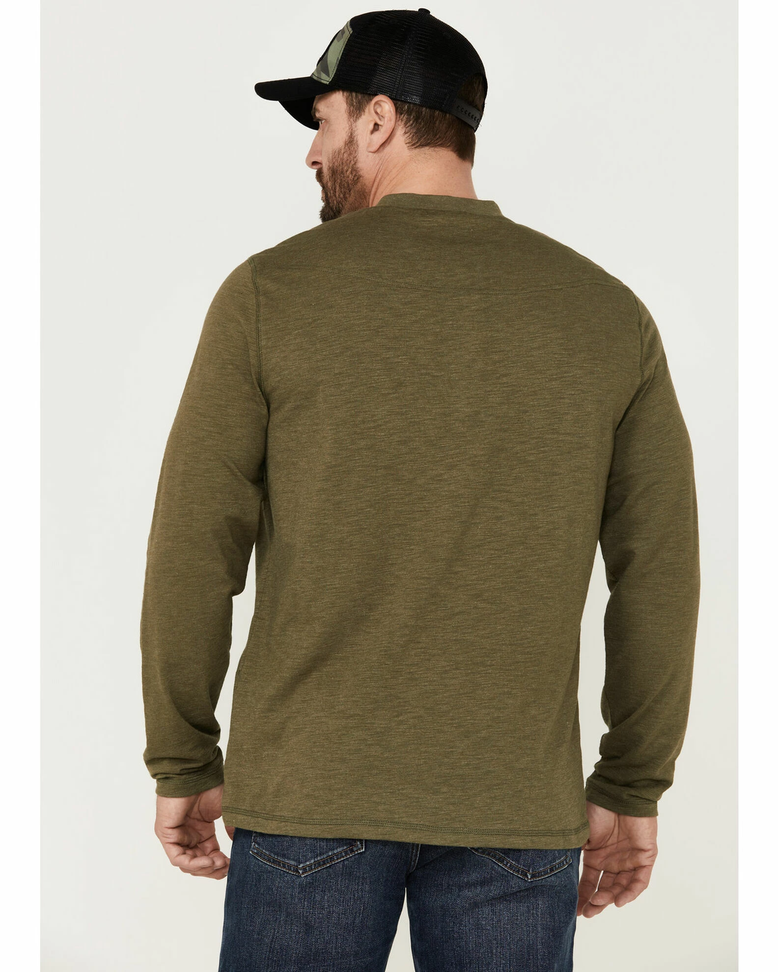 Brothers & Sons Men's Solid Heather Slub Long Sleeve Henley Shirt 6 Brothers & Sons Men's Solid Heather Slub Long Sleeve Henley Shirt - Image 4