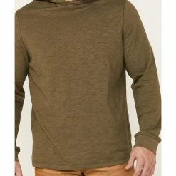 Brothers & Sons Men's Solid Heather Slub Long Sleeve Hooded Shirt  -Brothers + Sons shop 2000359483 341 P3