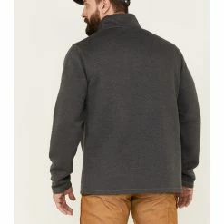 Brothers & Sons Men's Solid Quilt Weathered Mock 1/4 Button Front Pullover -Brothers + Sons shop 2000359489 022 P4