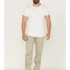 Brothers & Sons Men’s Weathered Bedford Cord Stretch Slim Straight Pants For Men's