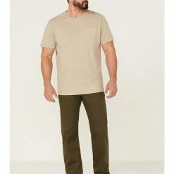 Brothers & Sons Men's Weathered Ripstop Stretch Slim Straight PantsĀ Olive