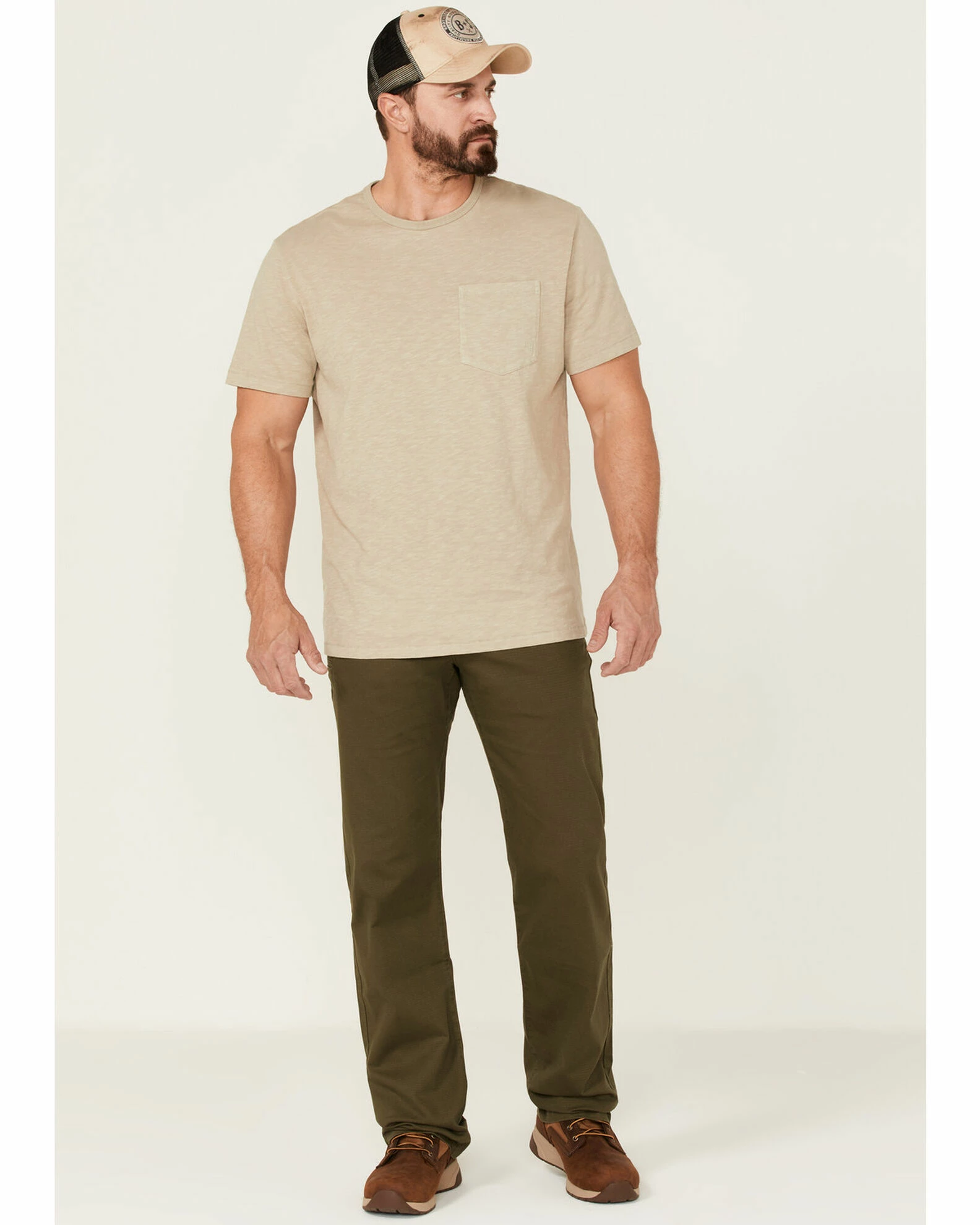 Brothers & Sons Men's Weathered Ripstop Stretch Slim Straight Pants Olive 3 Brothers & Sons Men's Weathered Ripstop Stretch Slim Straight Pants Olive