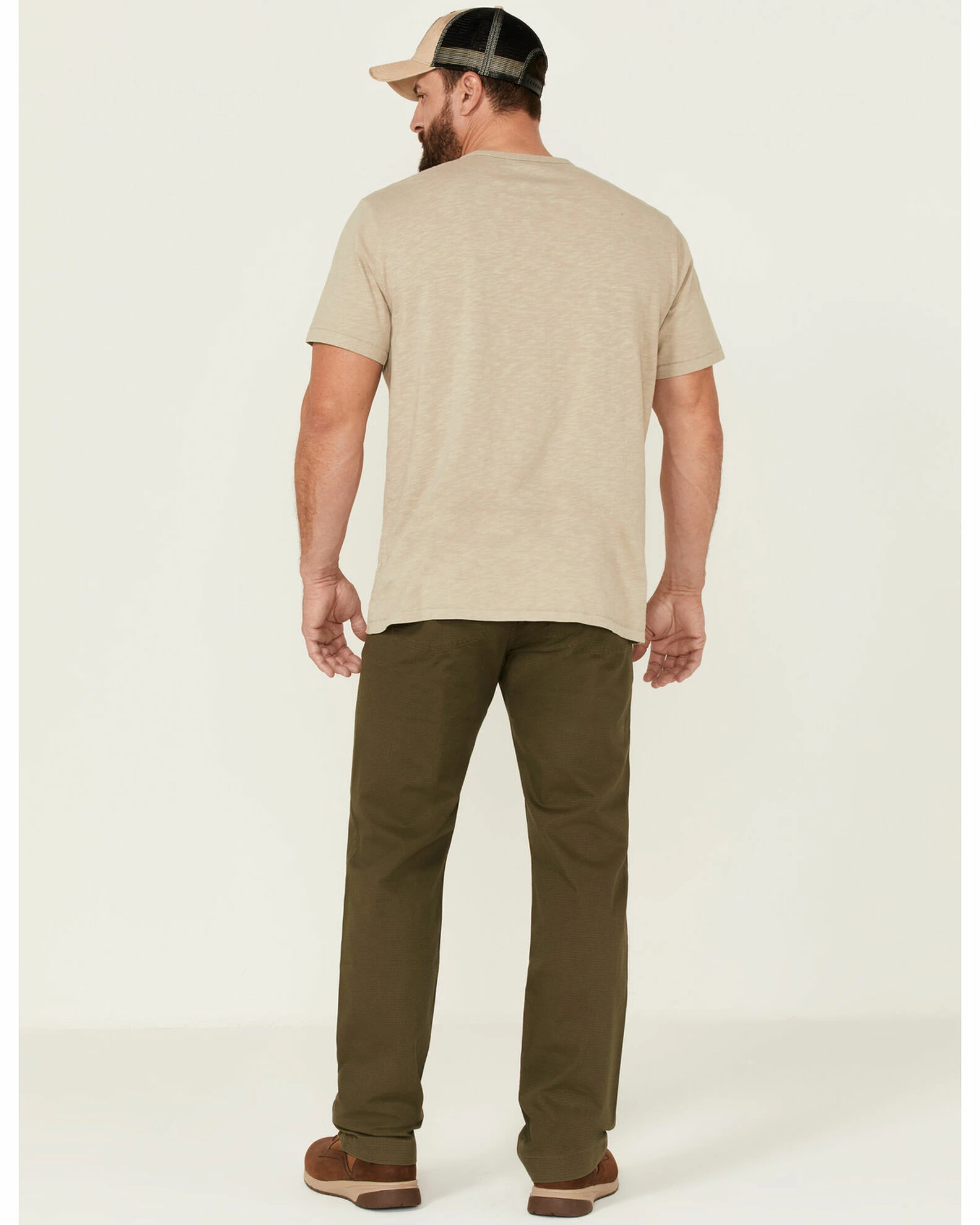 Brothers & Sons Men's Weathered Ripstop Stretch Slim Straight Pants Olive 5 Brothers & Sons Men's Weathered Ripstop Stretch Slim Straight Pants Olive - Image 3