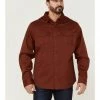 Brothers & Sons Men's Weathered Twill Solid Long Sleeve Button-Down Western Shirt  