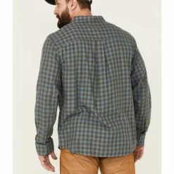 Brothers & Sons Men's Small Check Plaid Long Sleeve Button-Down Western Shirt  Red -Brothers + Sons shop 2000359600 402 P4