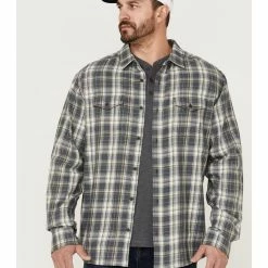 Brothers & Sons Men's Plaid Long Sleeve Button-Down Western Shirt  Brown -Brothers + Sons shop 2000359602 022 P1 1