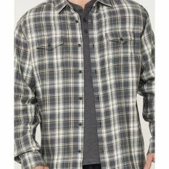 Brothers & Sons Men's Plaid Long Sleeve Button-Down Western Shirt  Brown -Brothers + Sons shop 2000359602 022 P3