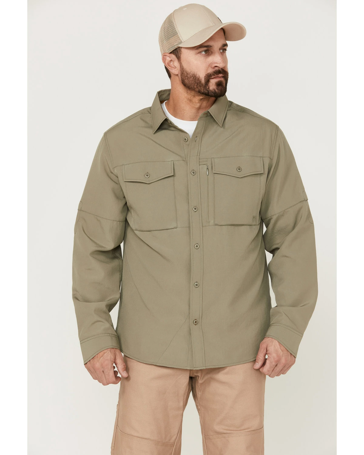 Brothers & Sons Men's Dobby Performance Long Sleeve Button-Down Western Shirt Sage 8 Brothers & Sons Men's Dobby Performance Long Sleeve Button-Down Western Shirt Sage - Image 6