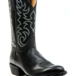 Brothers & Sons Men's Xero Gravity Black Polinatur Performance Leather Western Boots - Round Toe 