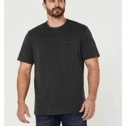 Brothers & Sons Men's Charcoal Basic Short Sleeve Pocket T-Shirt 