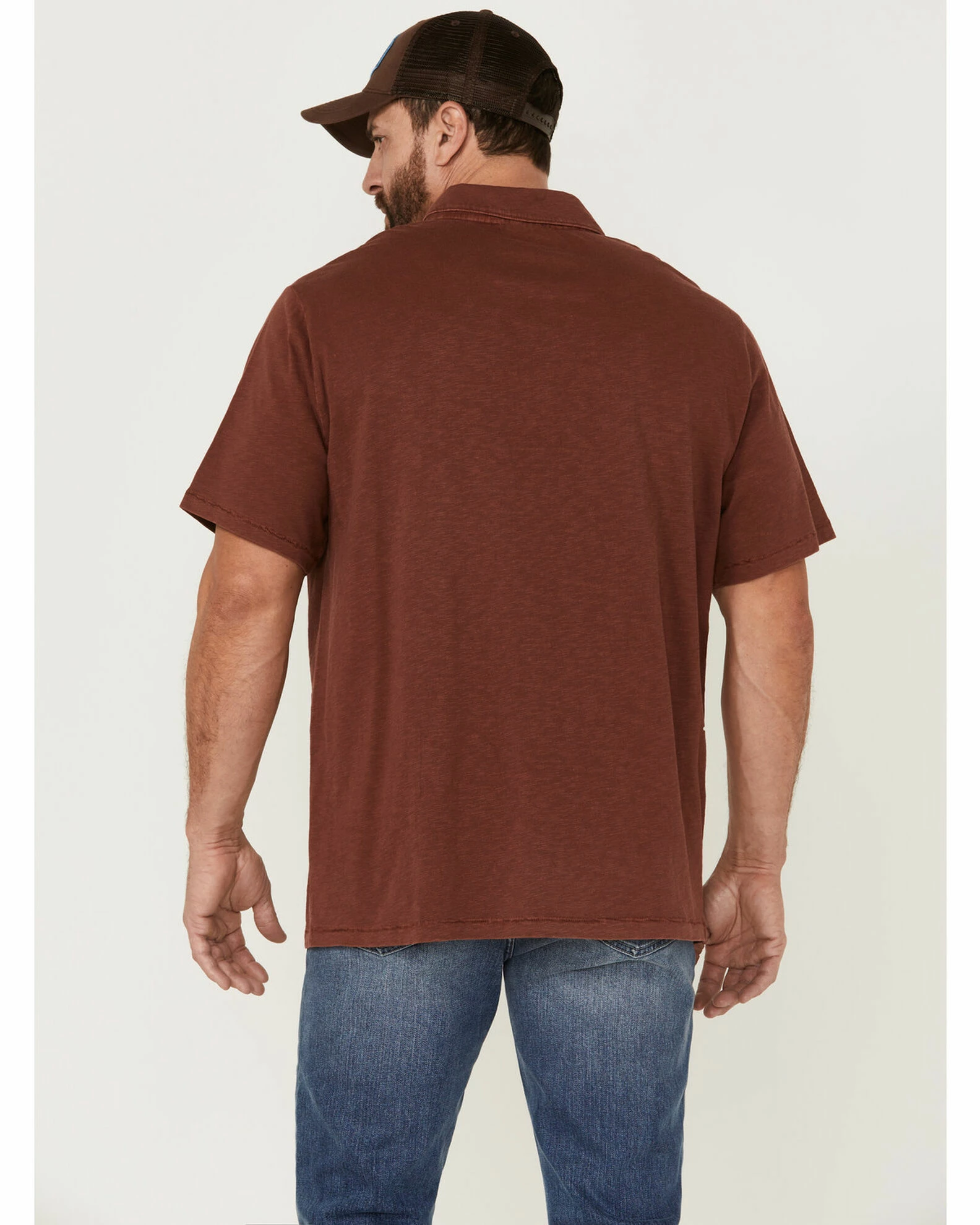 Brothers & Sons Men's Solid Slub Short Sleeve Polo Shirt Red 6 Brothers & Sons Men's Solid Slub Short Sleeve Polo Shirt Red - Image 4