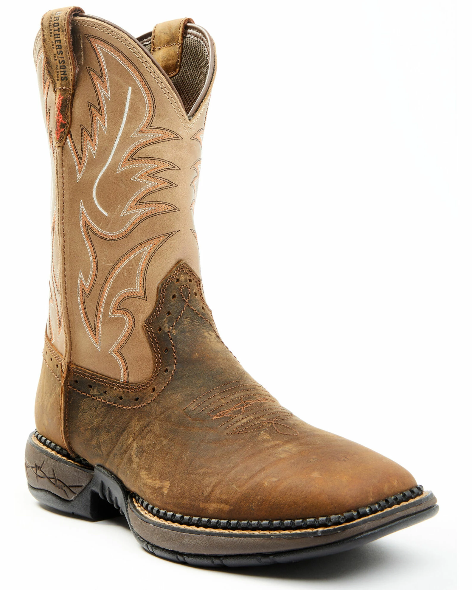 Brothers & Sons Men's Tyche Obsessed Bone Performance Leather Western Boots - Broad Square Toe 3 Brothers & Sons Men's Tyche Obsessed Bone Performance Leather Western Boots - Broad Square Toe