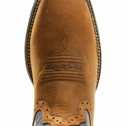 Brothers & Sons Men's LITE Peacock Blue Performance Leather Western Boots - Broad Square Toe  -Brothers + Sons shop 2000360427 400 P6