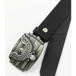 Brothers & Sons Men's Eagle Plaque Leather Belt Black 6 Brothers & Sons Men's Eagle Plaque Leather Belt Black -Brothers + Sons shop 2000360995 001 P2