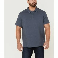 Brothers & Sons Men's Slub Polo Shirt  Indigo